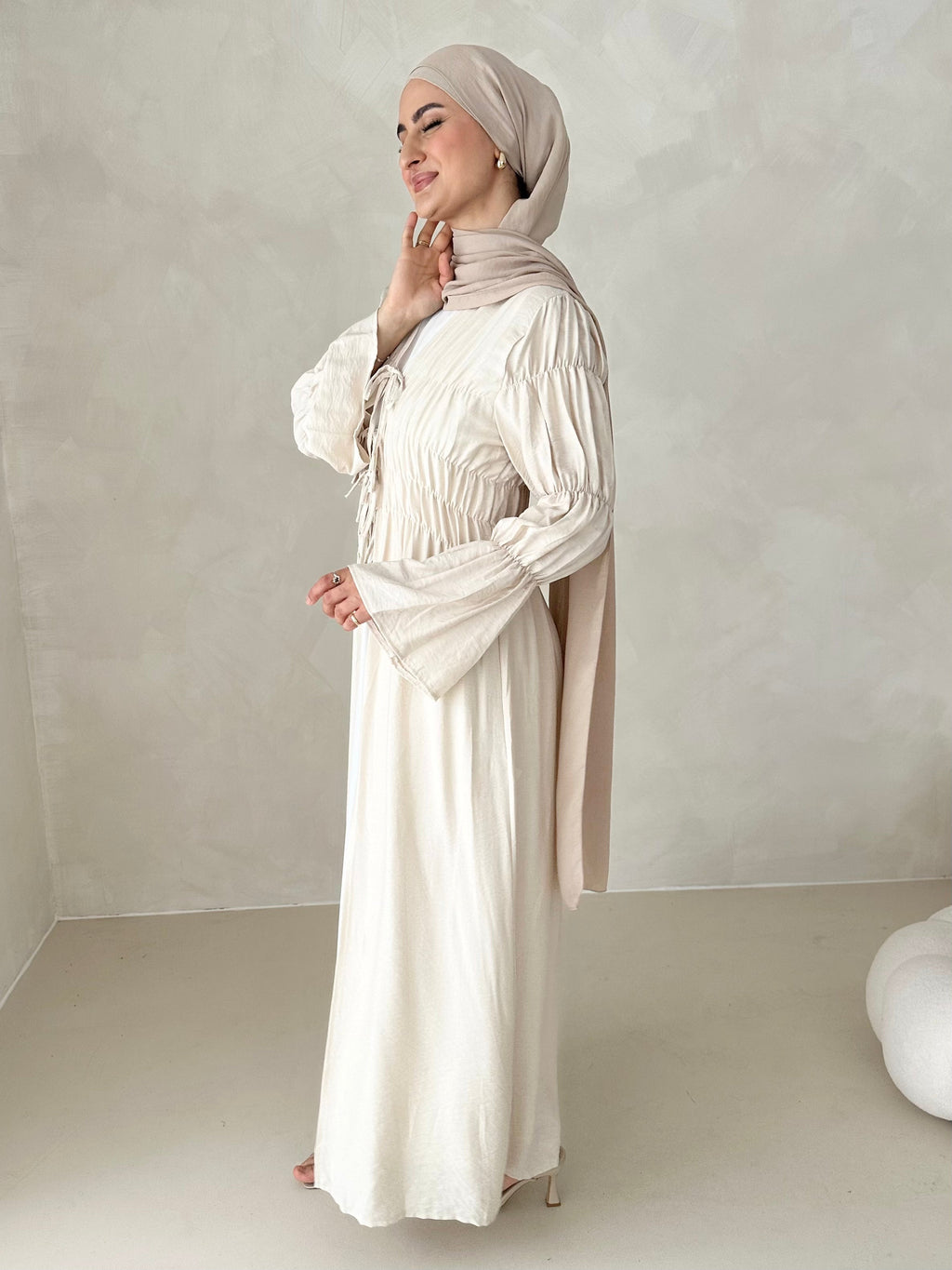 Robe kimono noisette