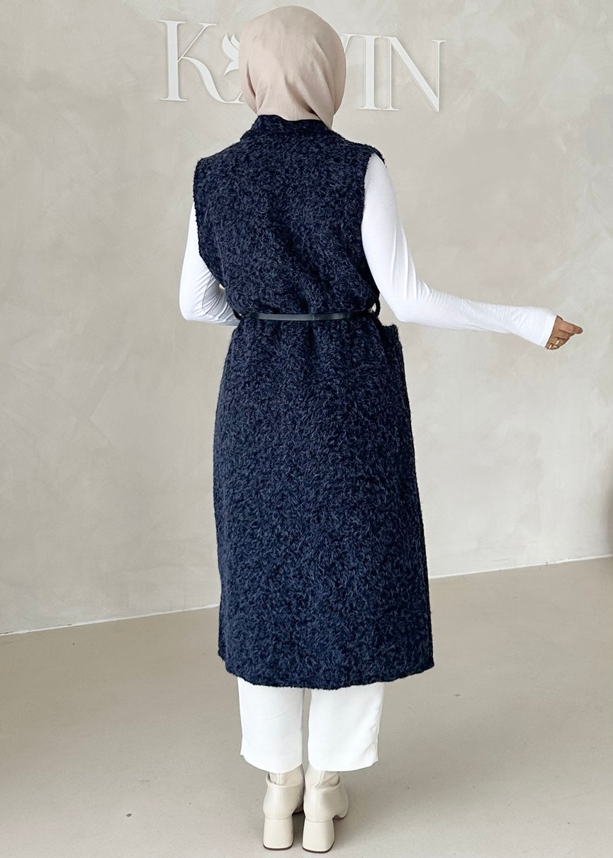 Gilet sans manches avec ceinture