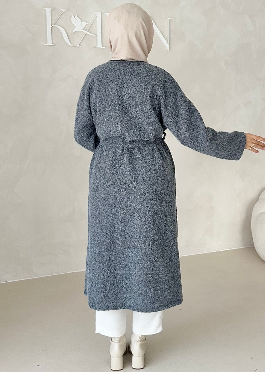 Manteau avec ceinture à nouer