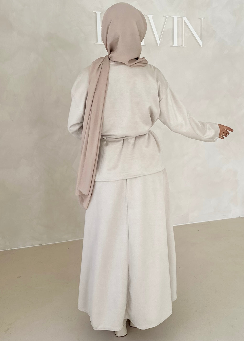 Costume deux pièces aspect suède