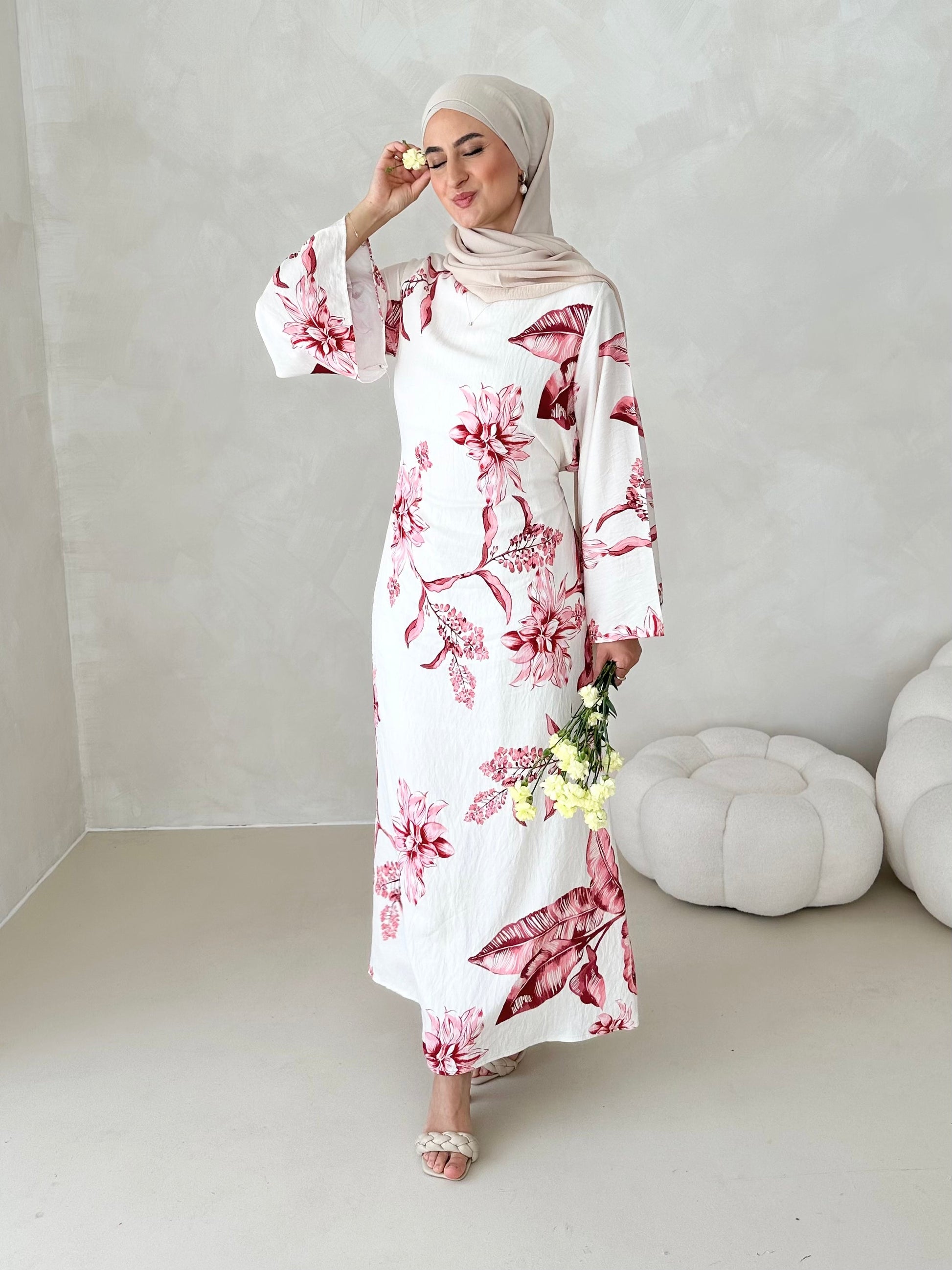 Robe à motif fleuri