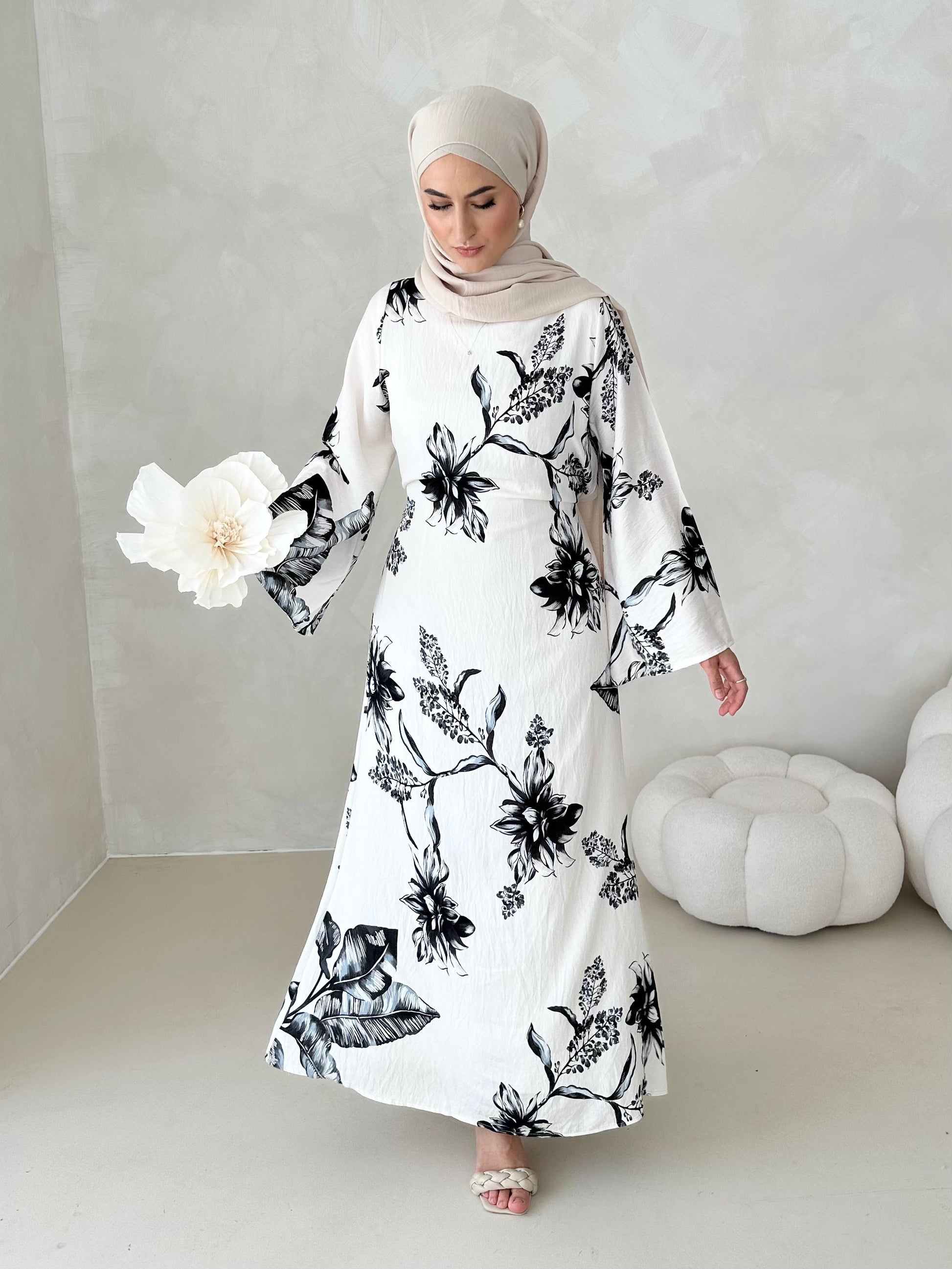 Robe à motif fleuri