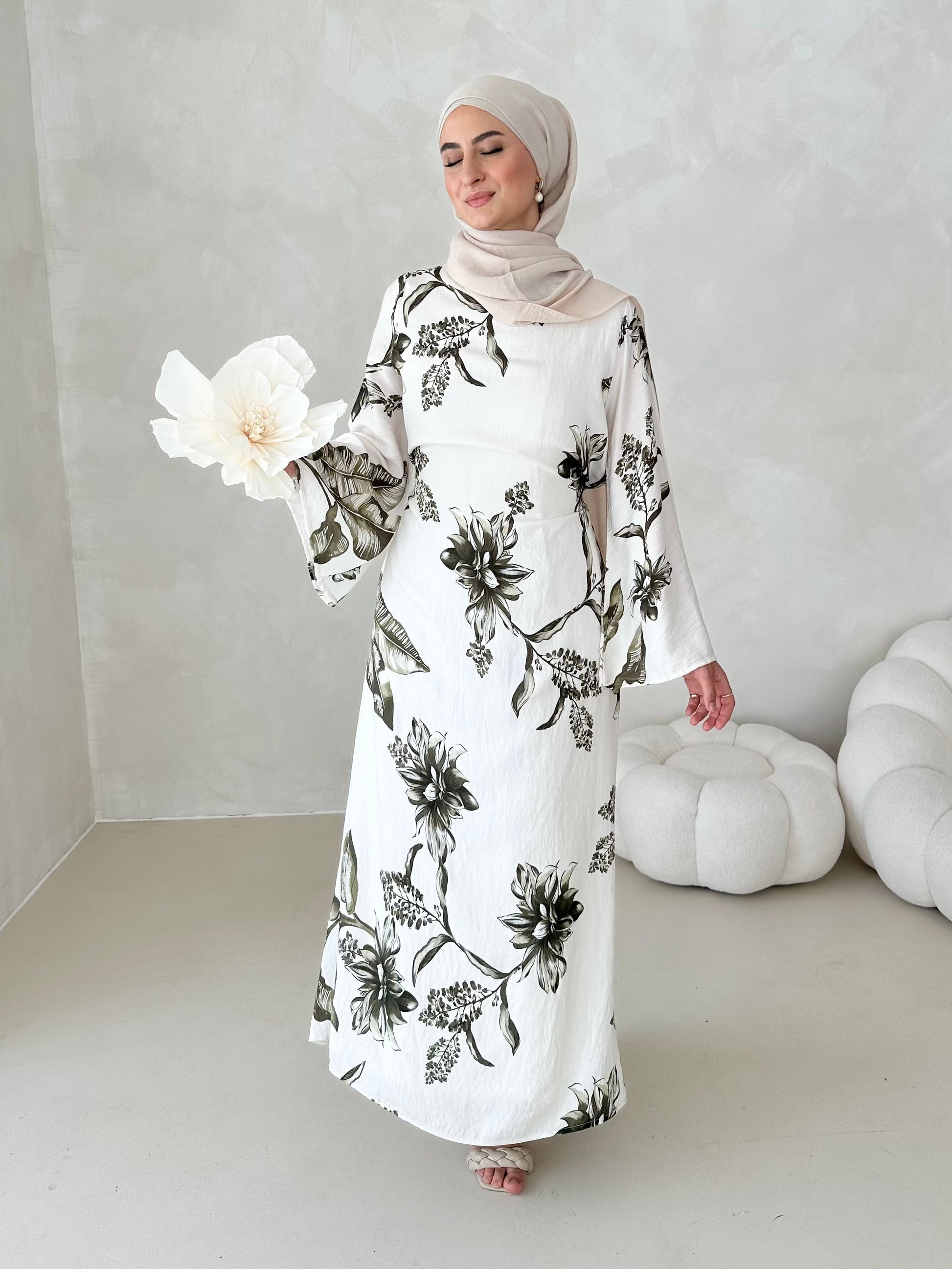 Robe à motif fleuri