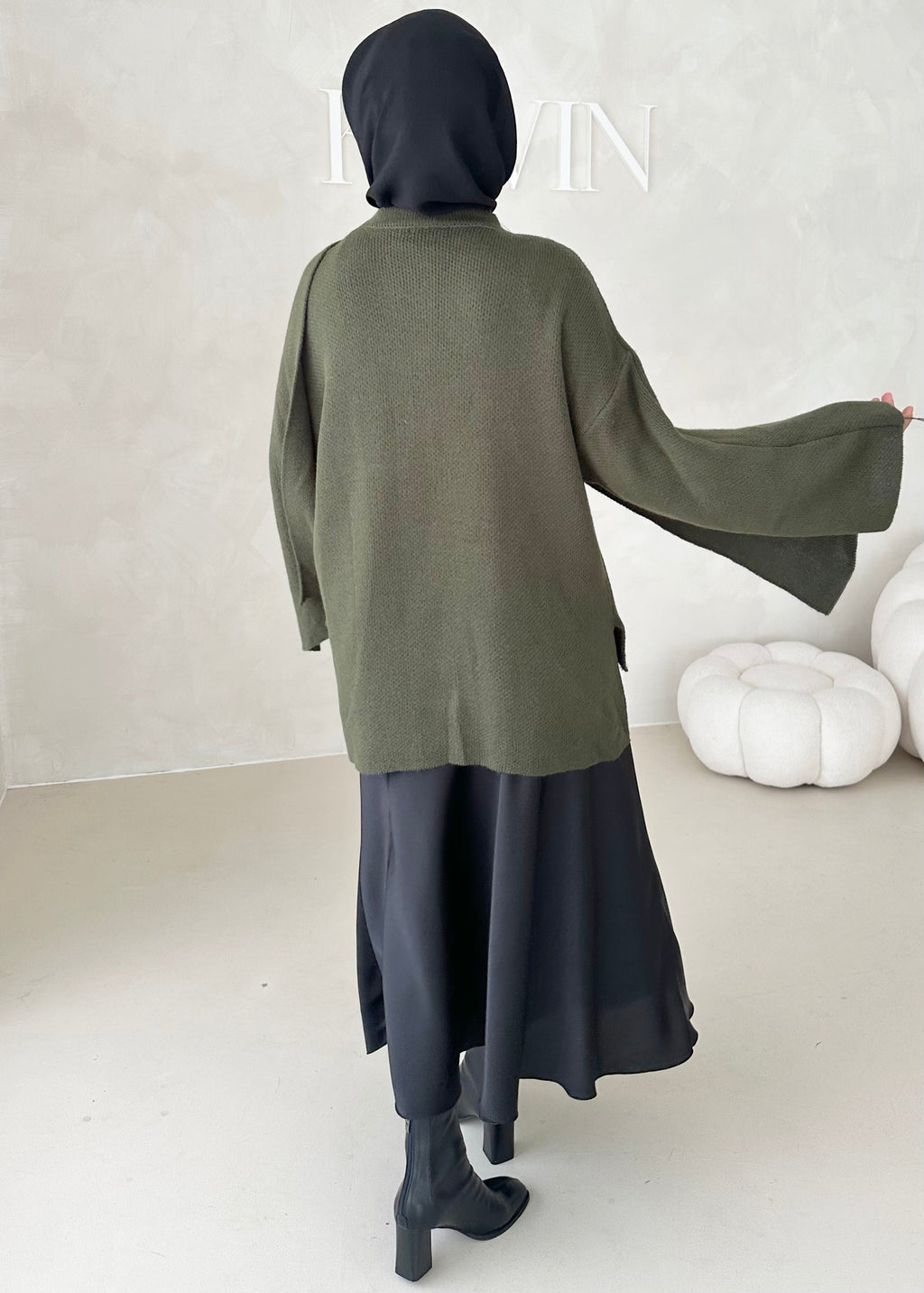 Veste COURTE avec écharpe