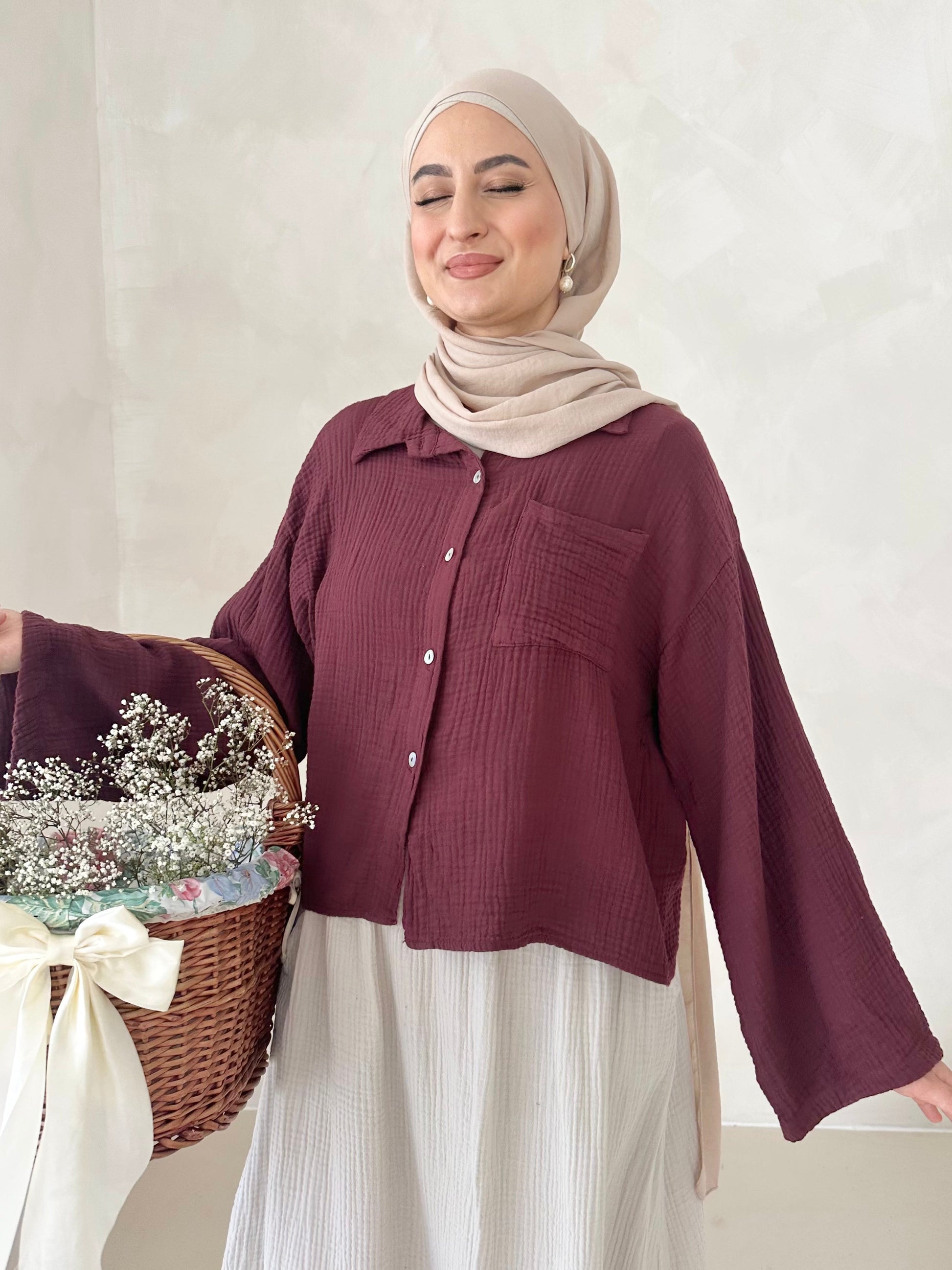 Chemise COURTE en mousseline