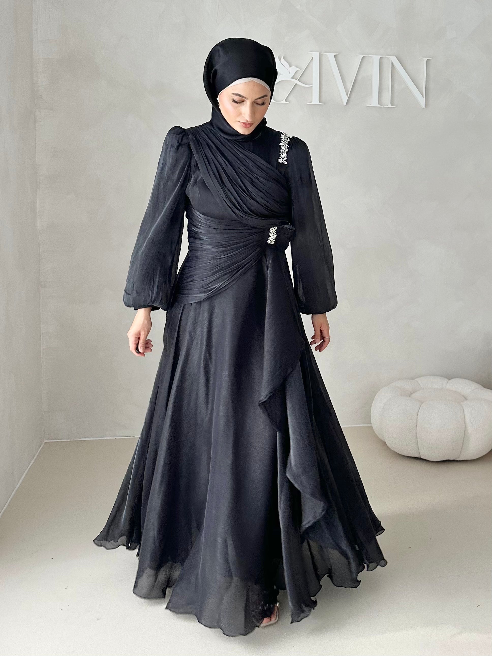 Robe de soirée avec strass