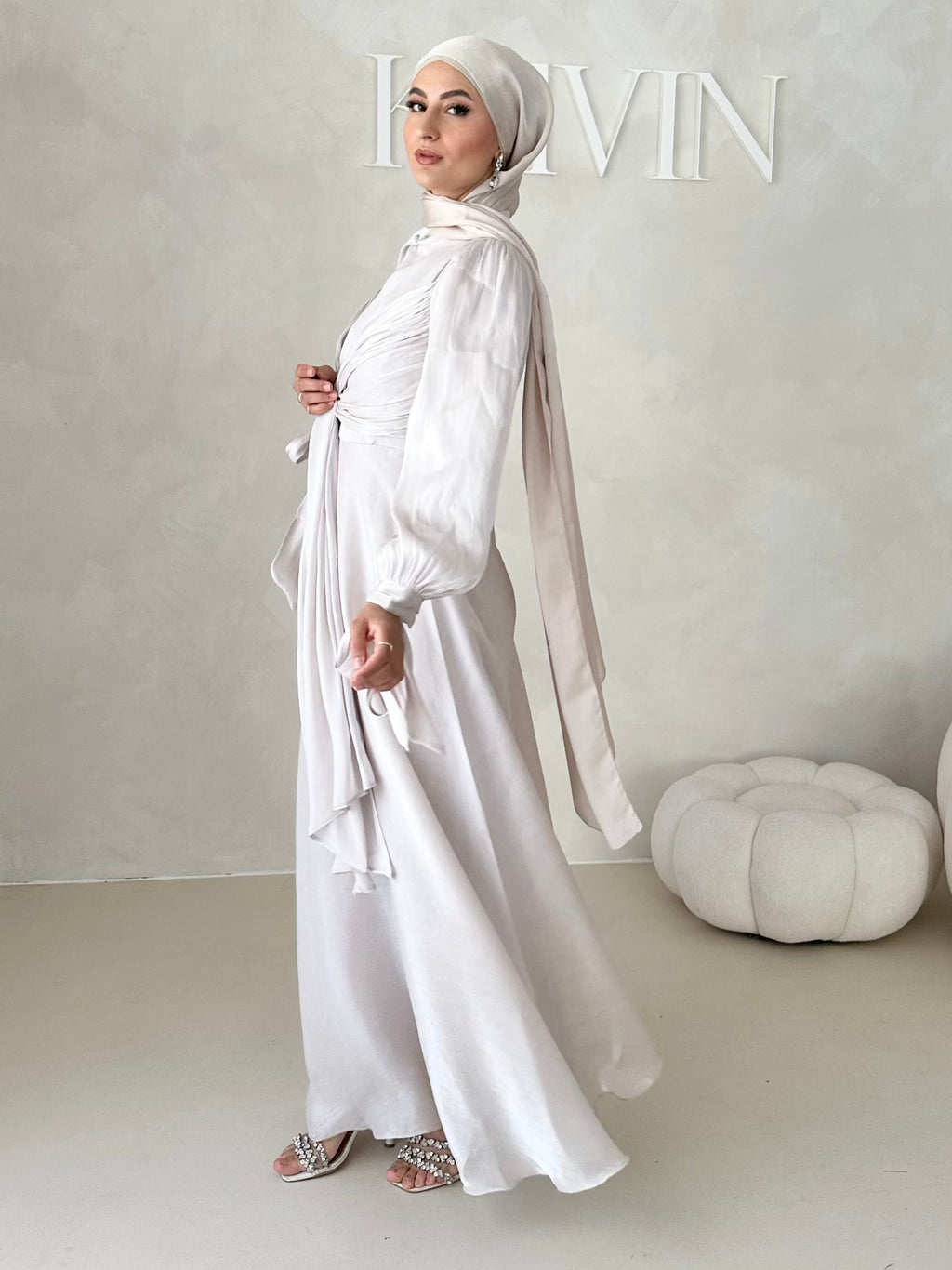 Robe de soirée avec techniques à 3 liens